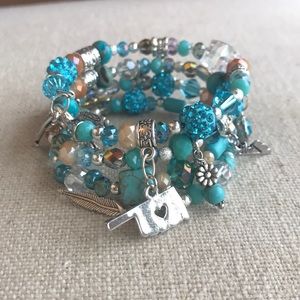 🌪Oklahoma Memory Wire Charm Bracelet🤠